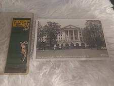 Greenbrier Resort Hotel 100 Yr Old Real Photo Postcard & Knicker Golf Matchbook