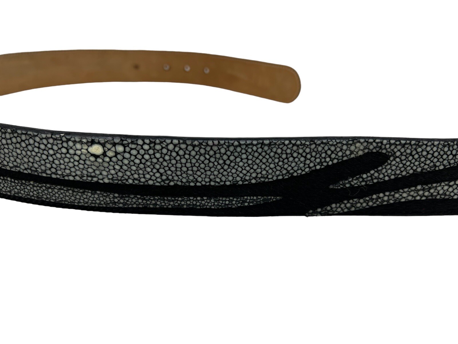 Roberto Cavalli Leather Belt Gray Python Abstract… - image 4