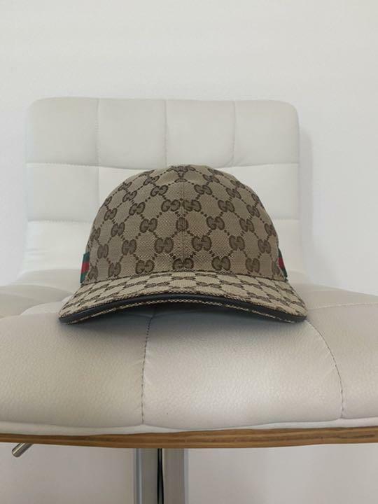 GUCCI Authentic Gucci cap Men's L size cap hat khaki from