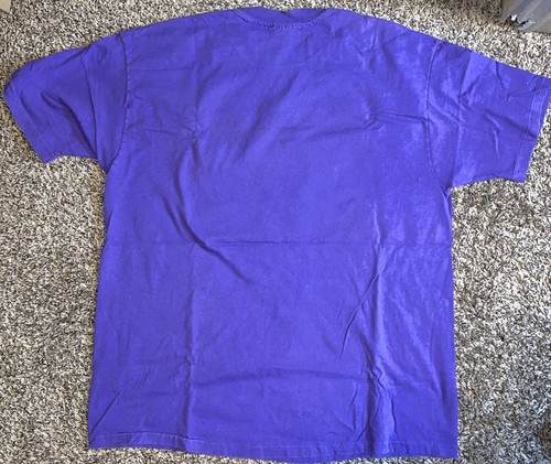 Vintage Seattle Washington Fish Hanes Purple Shirt Neon Color 80’s 90’s XL - Picture 4 of 4
