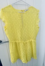 women's Mango Yellow Playsuit Eur Size XL