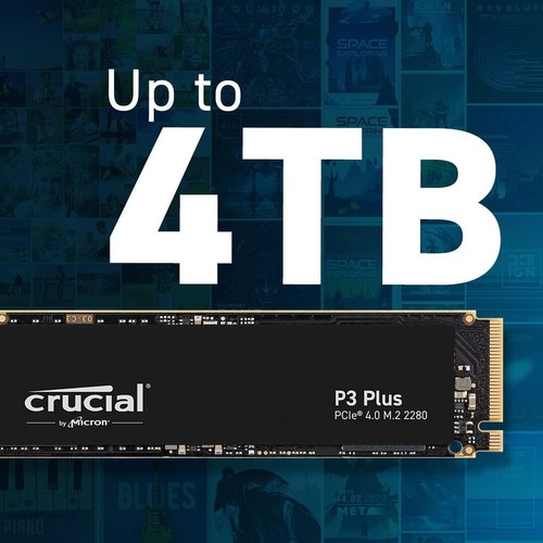 Crucial 4TB SSD P3 Plus 4800 PCIe 4.0 NVMe M.2 2280 Internal Solid State Drive - Picture 5 of 7