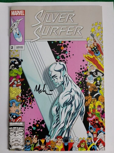Silver Surfer #2 Anniversary Frame Variant Signed Mike McKone w/COA
