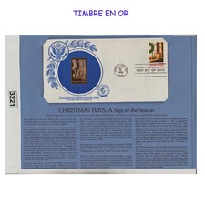 3221 ETATS UNIS USA TIMBRE 1980 N°1303 ENVELOPPE 1er Jour avec TIMBRE en OR - Go