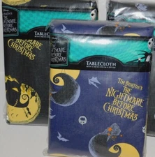 The Nightmare Before Christmas Tablecloth Oogie Boogie Black or Purple