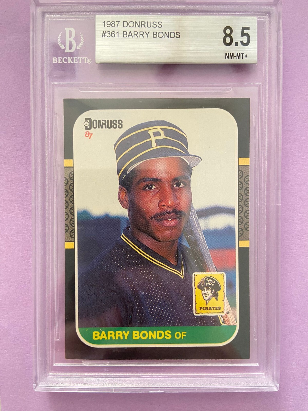 1987 DONRUSS BARRY BONDS #361 BGS 8.5 NM-MT+ ROOKIE CARD PITTSBURGH PIRATES