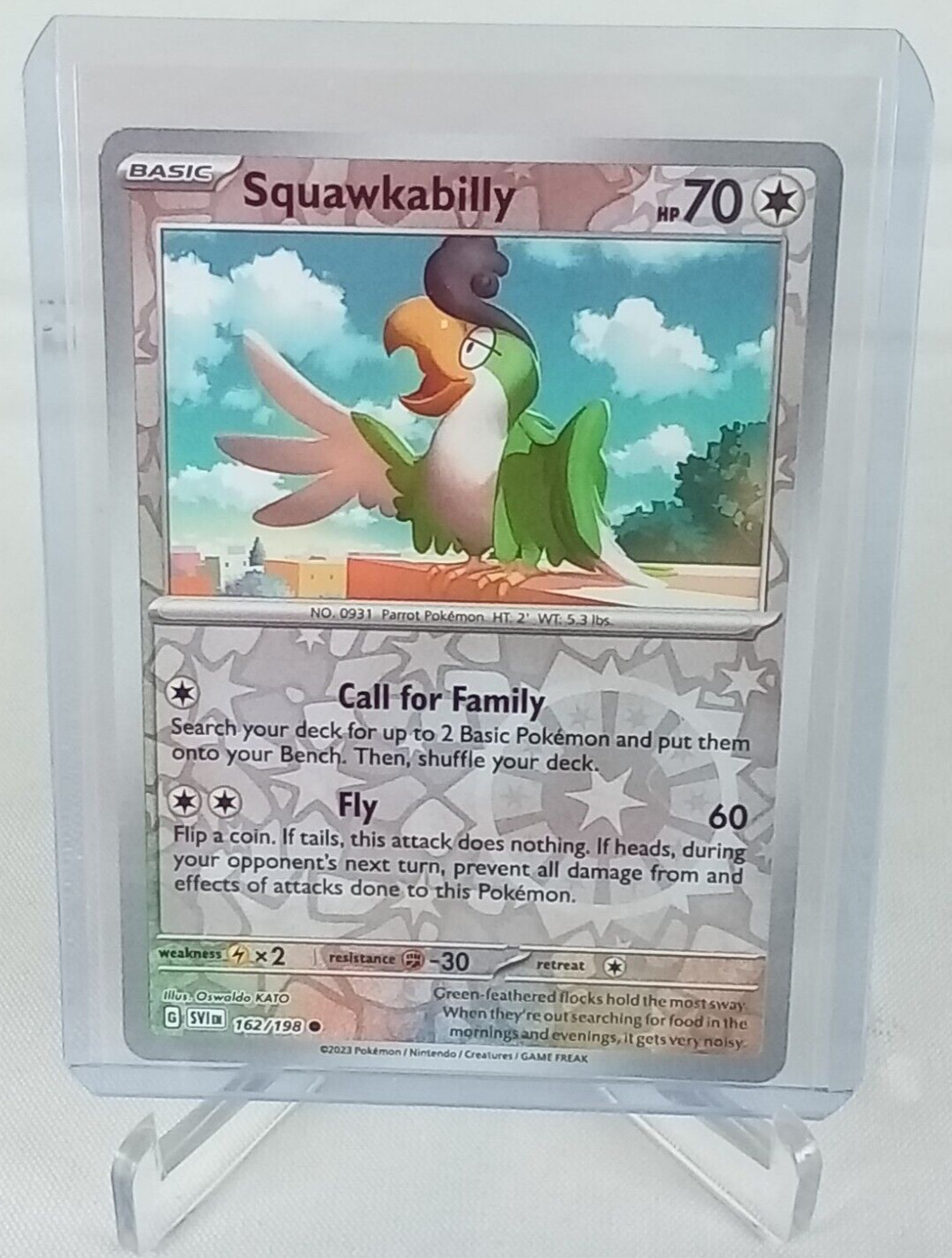 Squawkabilly 162/198 Reverse Holo Pokémon Card 2023