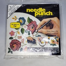 Needle Punch Toolset VTG 1977 Craftways 3 Adjustable Needles Embroidery NOS