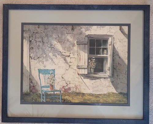Mildred Sands Kratz XRare De Colección Inc. 1971 Cológrafo Litografía EN LA VENTANA con SILLA - Imagen 2 de 18