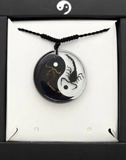 Yin Yang Scorpion Necklace taxidermy goth punk occult buddhism