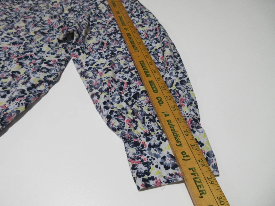 Blusa túnica top campesino manga globo azul marino talla 4X CASLON Henley ALGODÓN SUAVE Foto 3 de 4