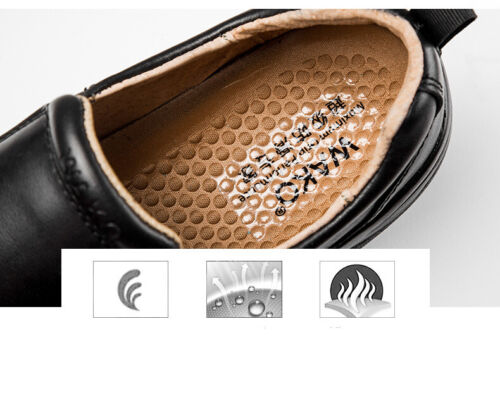 Oil Proof & Water Proof Men's Chef Shoes Kitchen Nonslip Leather Safety shoes - Picture 31 of 36
