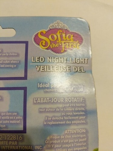 SOFIA THE FIRST DISNEY JUNIOR LED NIGHT LIGHT - Picture 5 of 8