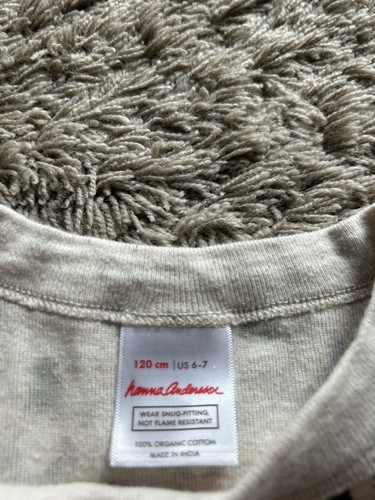 Hanna Andersson 120, 6-7y PAJAMA TOP 100% Organic Cotton SANTA Holiday Z24 - Picture 2 of 4