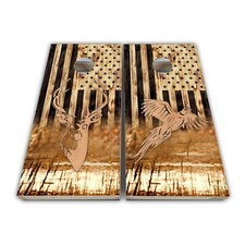 Buck and Pheasant Cornhole Board Wrap Corn Hole Skin 3M Cornhole Decal SET 2