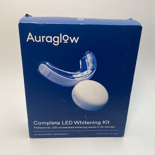 Auraglow LED Teeth Whitening Kit - 20 Treatments - New & Sealed - Exp 2027
