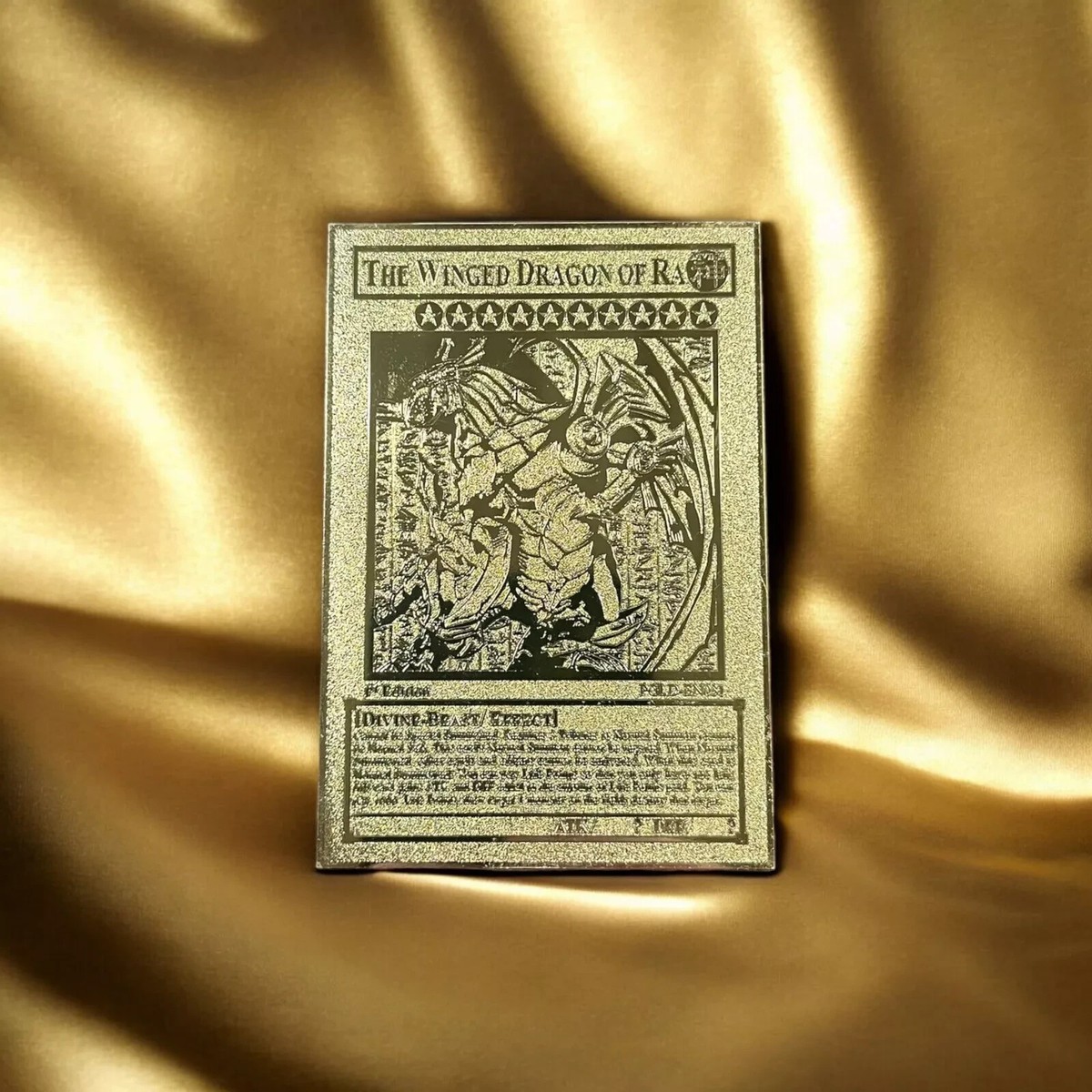 Yugioh Egyptian God Card The Winged Dragon or Ra Golden