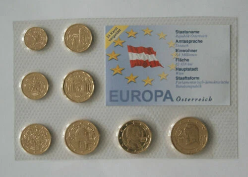 Unzirkulierte Einzelstück Münzen aus Österreich