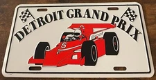 Detroit Michigan Grand Prix Booster License Plate Motorsports Indy Car