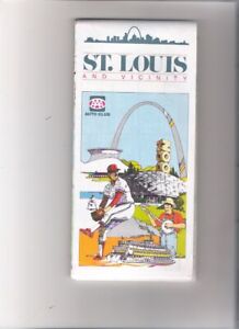 Vintage 1989 St. Louis Missouri & Vicinity Map AAA Auto Club Gateway Arch | eBay