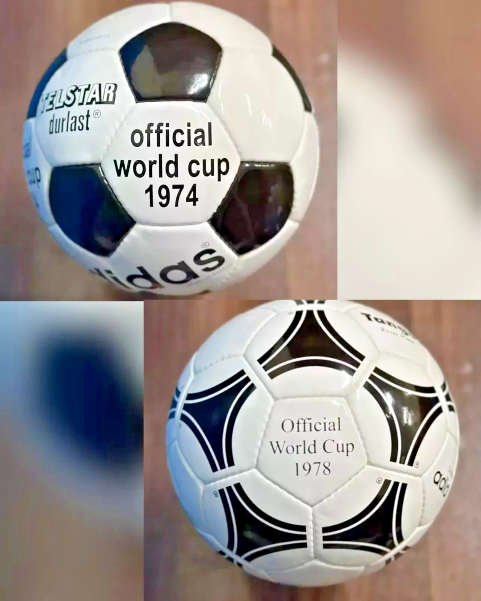 2X Adidas TELSTAR 1974 Germany and Tango 1978 FIFA World Cup match