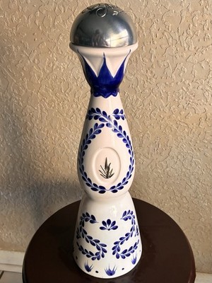 Class Azul Reposado Tequila Bottle Hand Painted 15  Empty Bottle 750ml