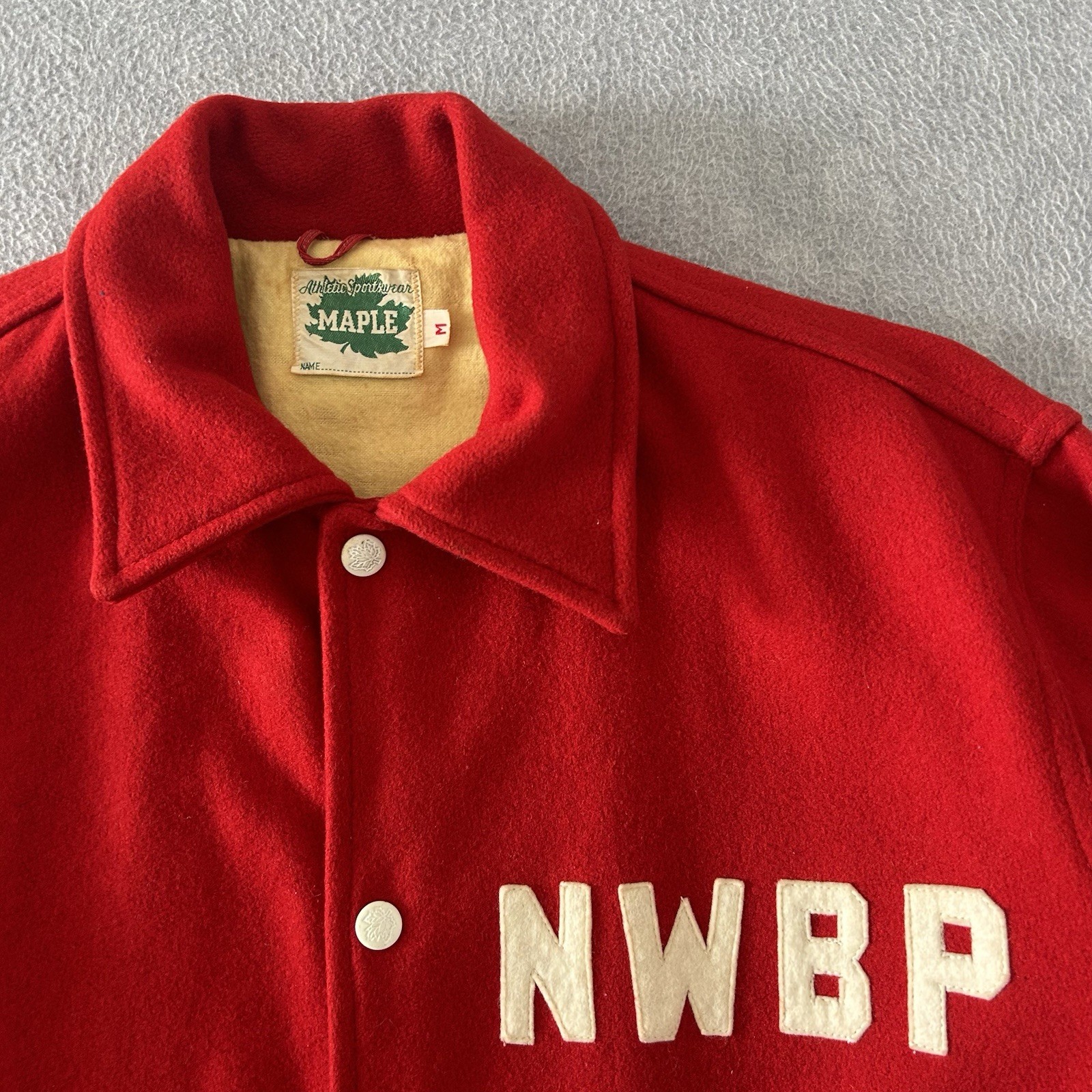 Maple Varsity Letterman Jacket Medium Vintage 196… - image 2