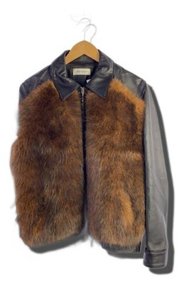 ERNEST W.BAKER FAUX-FUR FRONT LEATHER JACKET Size S Men 4266 | eBay