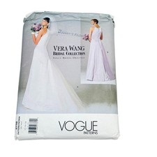 Vogue 2118 Vera Wang Bridal Wedding Dress Pattern Size 12 14 16 New Uncut