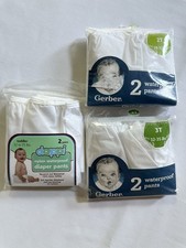 2 New Gerber Waterproof Pants 2T 28-32 Lbs 3T 32-35 lbs White Toddler Dappi