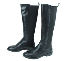 Vagabond Damen Stiefel Gr. 38 Leder schwarz Reiterlook Boots flacher Absatz FS37