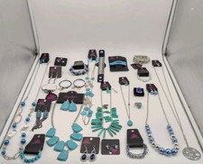 Lot of 25 Paparazzi Jewelry Blue Silver Necklaces Earrings Bracelets New