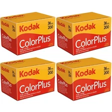 4 Rolls Kodak ColorPlus 200 Color Negative 35mm Film, 36 Exposure