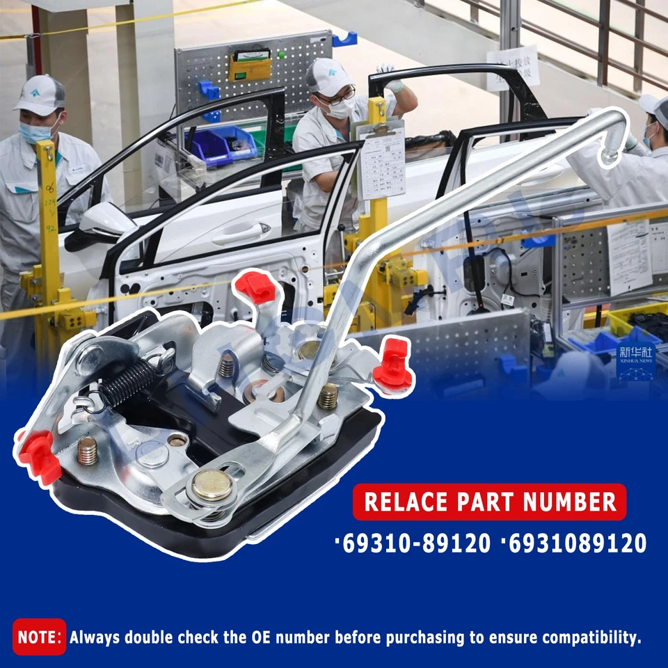 Front Right Door Lock Latch For 1988-1996 Toyota Pickup 4Runner LN85 LN106 - Image 2 of 4