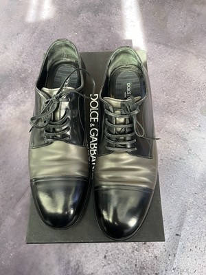 Dolce & Gabbana Black Leather Oxford Formal Men