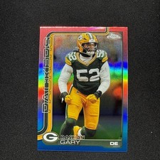 2025 Topps Chrome Football - Rashan Gary #111 - Red White Blue Refractor Packers