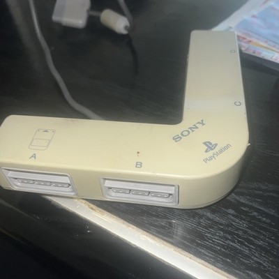 Sony Playstation 1 Multitap Multi-tap 4 Player Controller Adapter Grey SCPH-1070