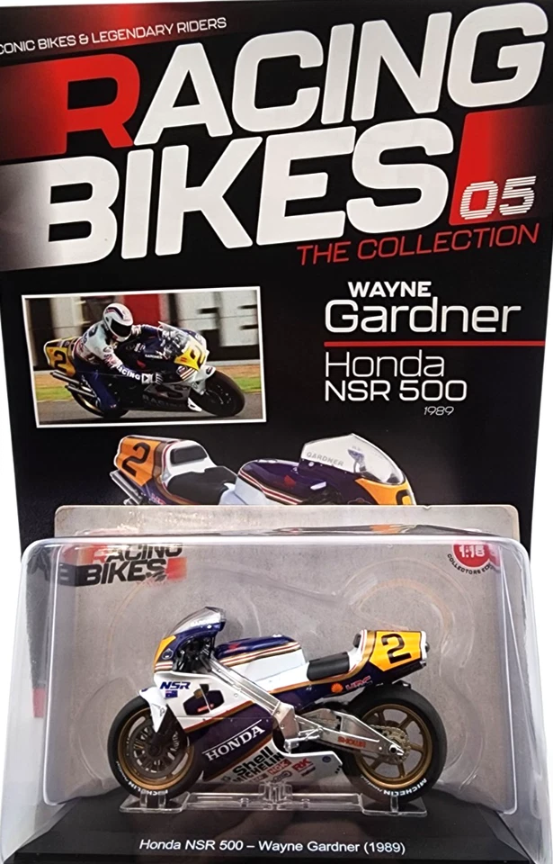 Wayne Gardner HONDA NSR 500 1989  #05  1:18 Scale Racing Bikes Collection - Image 2 of 4