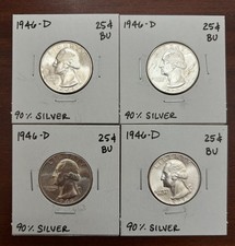 Washington Quarter - 90% SILVER - 1946D - Uncirculated - Ungraded