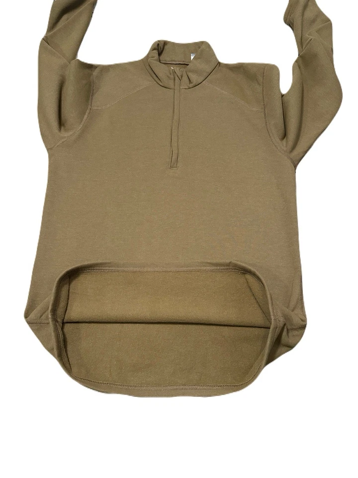 DriFire Para Hombre 1/4 Cremallera Pullover Sudadera Cuello Simulado Manga Larga Talla Pequeña Marrón Foto 4 de 4