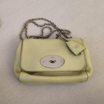 Mulberry Lily Hellgelb Leder Schultertasche Limited Edition Rarität Damen