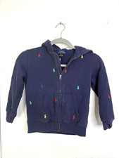 Polo Ralph Lauren Jacket Kids 6 All Over Pony Colorful Full Zip Hood Sweatshirt