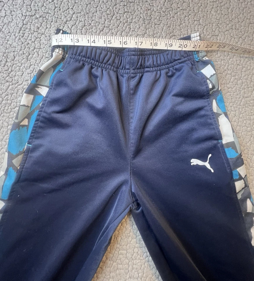 Puma Navey Blue And Gray Track Pants Little Boys Size Small 8 - Image 2 of 4