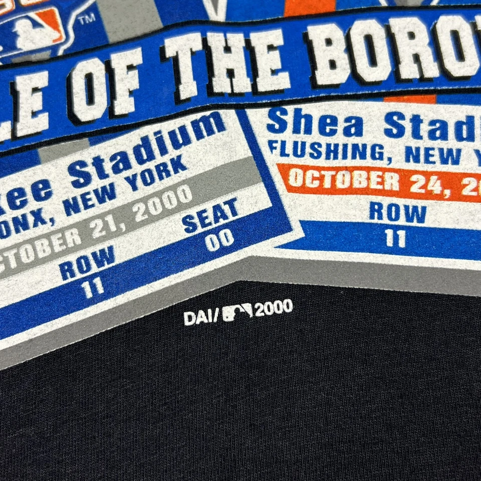 Camiseta De Colección 2000 Yankees Vs Mets Serie Mundial Hombre’s XL Foto 4 de 4