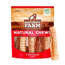 Beef Trachea for Dogs (6 Inch, 6 Pack)- 100% Beef,Odor Free Trachea Dog Chews...