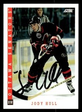 1993 Score Hockey #320 Jody Hull Signed Autograph (no COA)