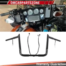 14" Pre Wired Meathook Ape Bagger Bar Handlebars For 2014+ Harley Electra Glide