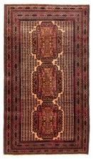 Traditional Vintage Hand-Knotted Area Rug 2'7" x 4'10" Oriental Wool Carpet