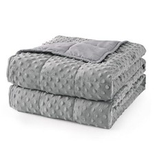 Weighted Blanket for Adults Queen Size 15 lbs, Soft 60 x 80 inches, 15lbs Grey