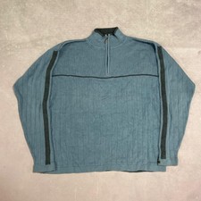 Columbia Knitted Jumper 1/4 Zip Knit Sweater With Logo Men's Xl